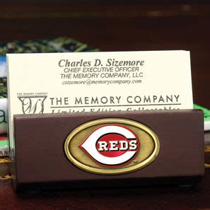 reds mustache business card holder|Cincinnati Reds 2015 All Star Game business card holder mustache.